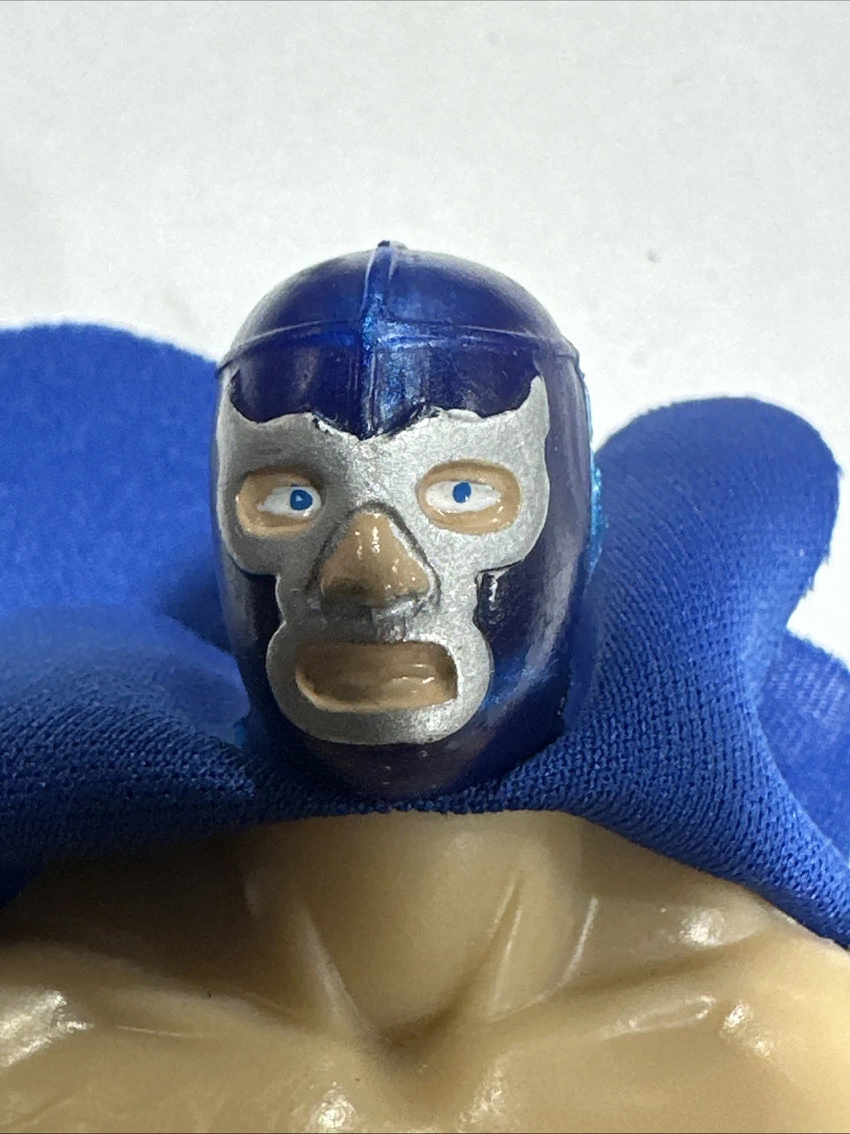 Blue Demon Mexican Wrestler Action Figure 7" Lucha Libre CMLL AAA Blue Mask Cape