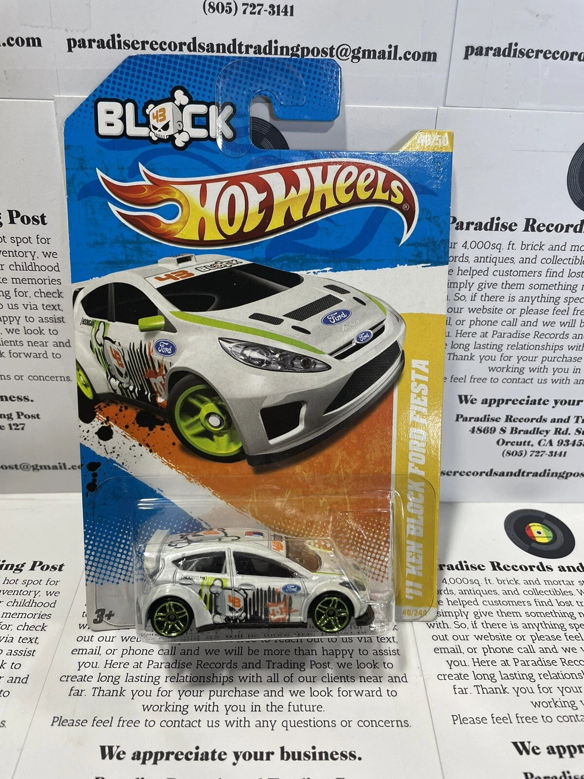 Hot Wheels 2011 Ken Block Ford Fiesta New Models T9710 40/244 Black & White