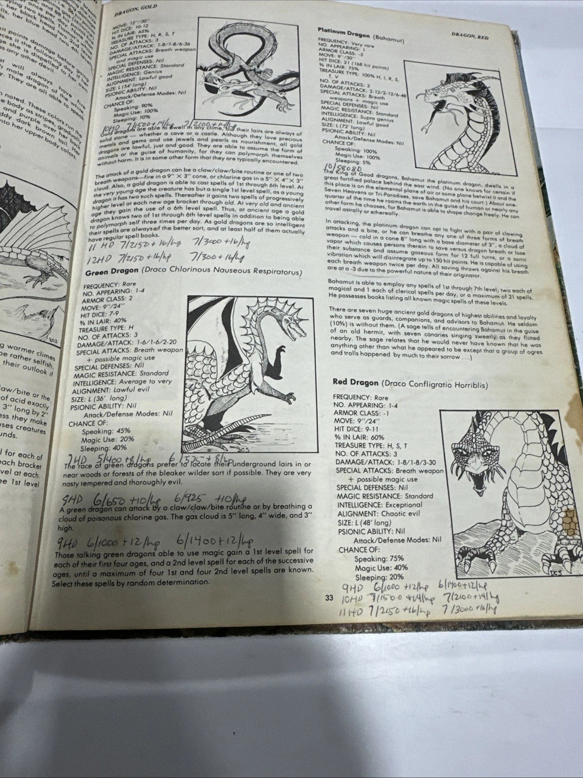 Advanced Dungeons & Dragons Monster Manual 3rd Edition 1978 TSR Gary Gygax