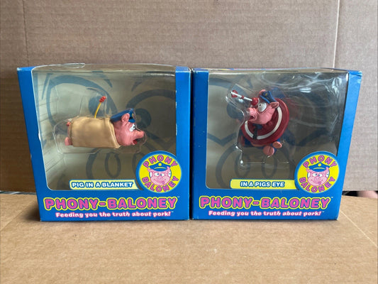Seen World Planet6 Phoney Baloney Pig In A Blanket & In A Pigs Eye Figures