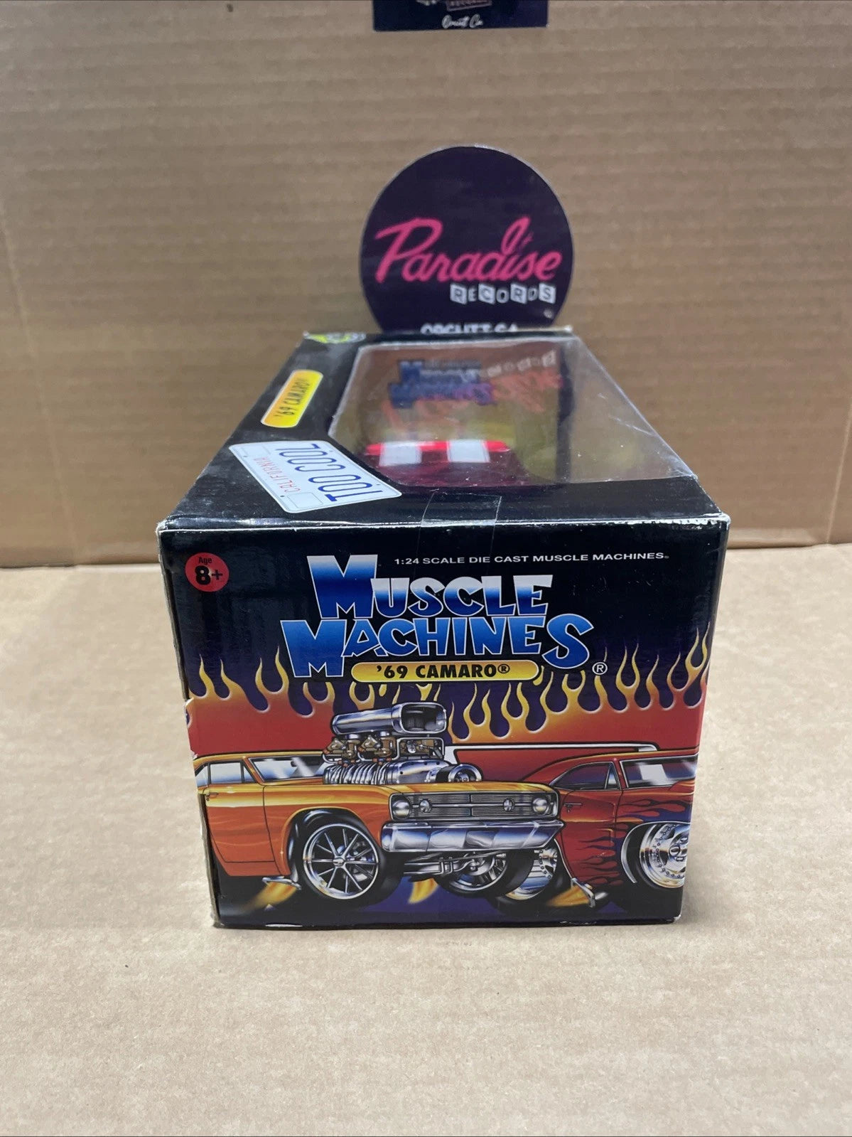 1/24 Muscle Machines 1969 Camaro Red with White Stripes 2003 Funline Merchandise