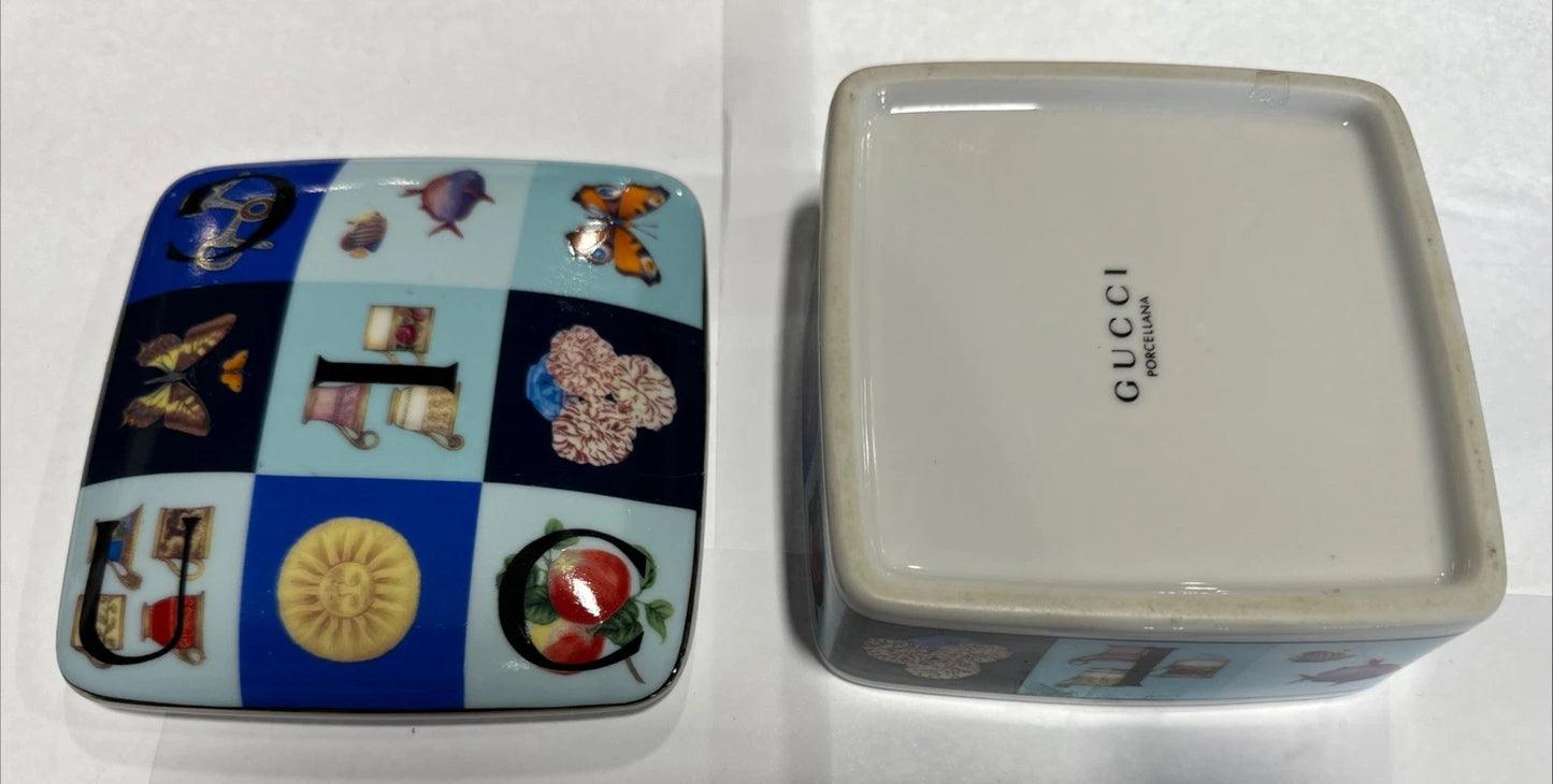 Gucci Vintage Demitasse Tea Set Blue Porcelain