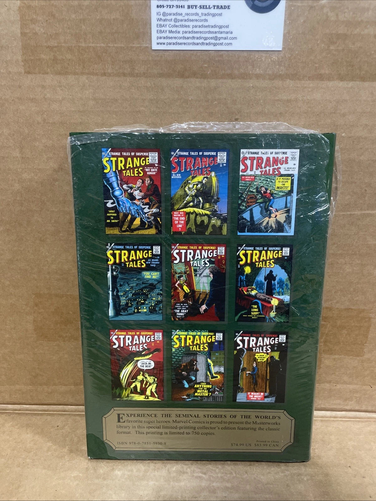 Marvel Masterworks Vol # 201 Strange Tales Limited To 750 No 49-57 Open Box
