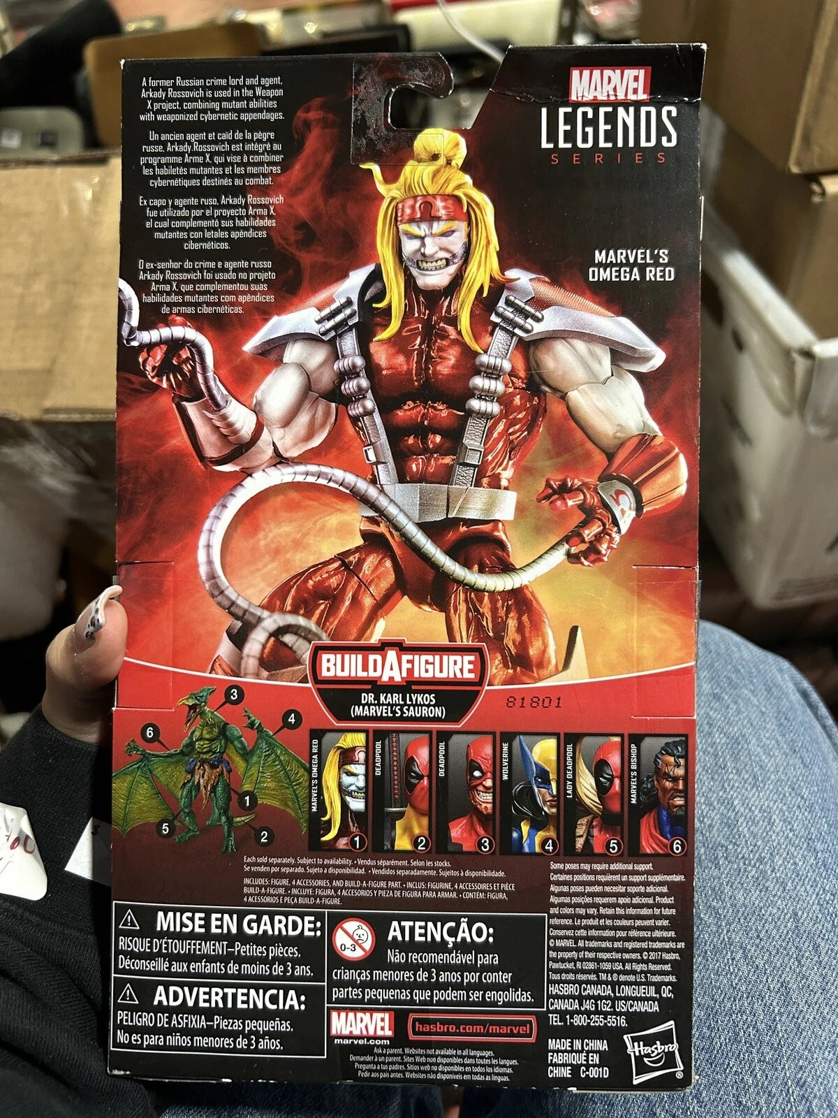 Marvel Legends Omega Red X-Men Sauron BAF Hasbro 6" Action Figure Sealed