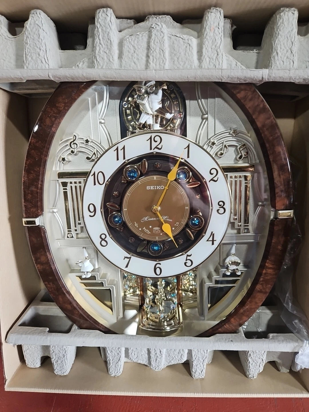 SEIKO Golden Trumpet Melodies In Motion Wall Clock Special Edition 18 Melodies