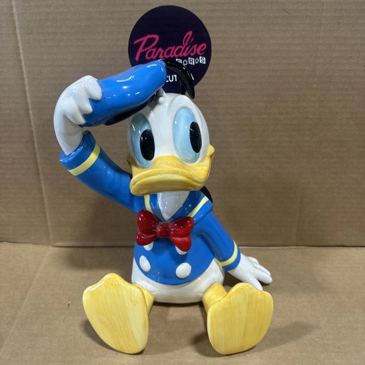 Vintage Disney Schmid Donald Duck Music Box Ceramic 11 1/2" WORKS