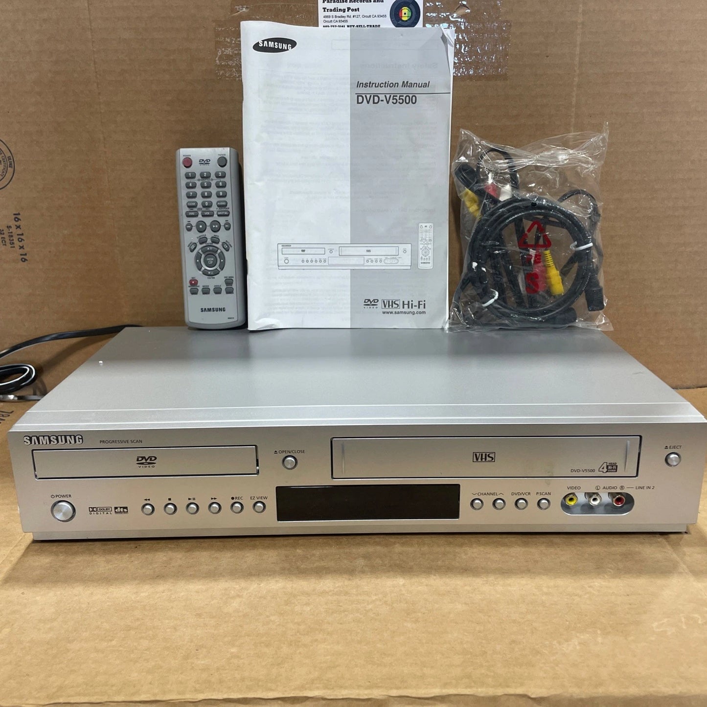 Samsung DVD-V5500 DVD/VCR Combo w/OEM Remote, Cables Orig Box TESTED