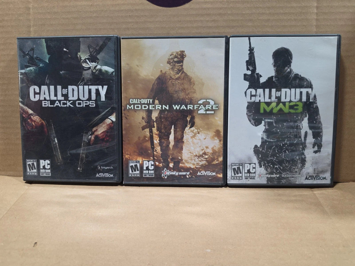 CALL OF DUTY PC DVD ROM Trio Bundle Modern Warfare 2-3 World At War Tested