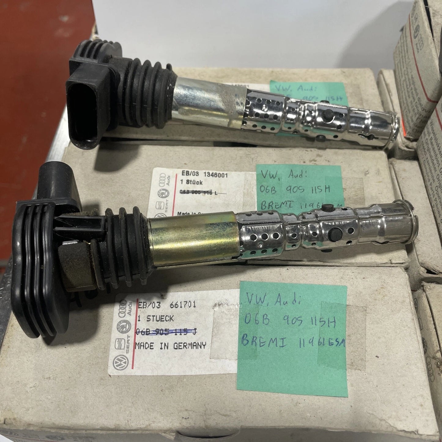 9x Genuine Audi VW Ignition Spark Plug Coils 06B 905 115H NEVER USED