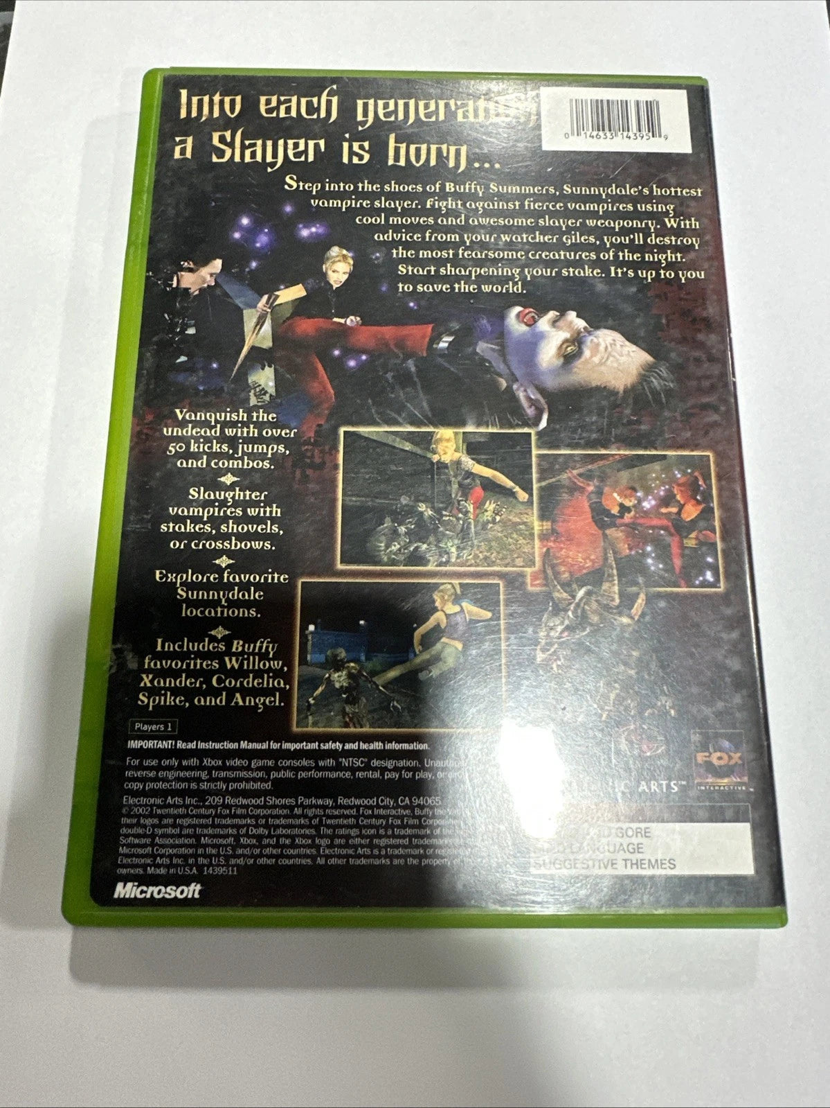 Buffy the Vampire Slayer (Microsoft Xbox, 2002) CIB