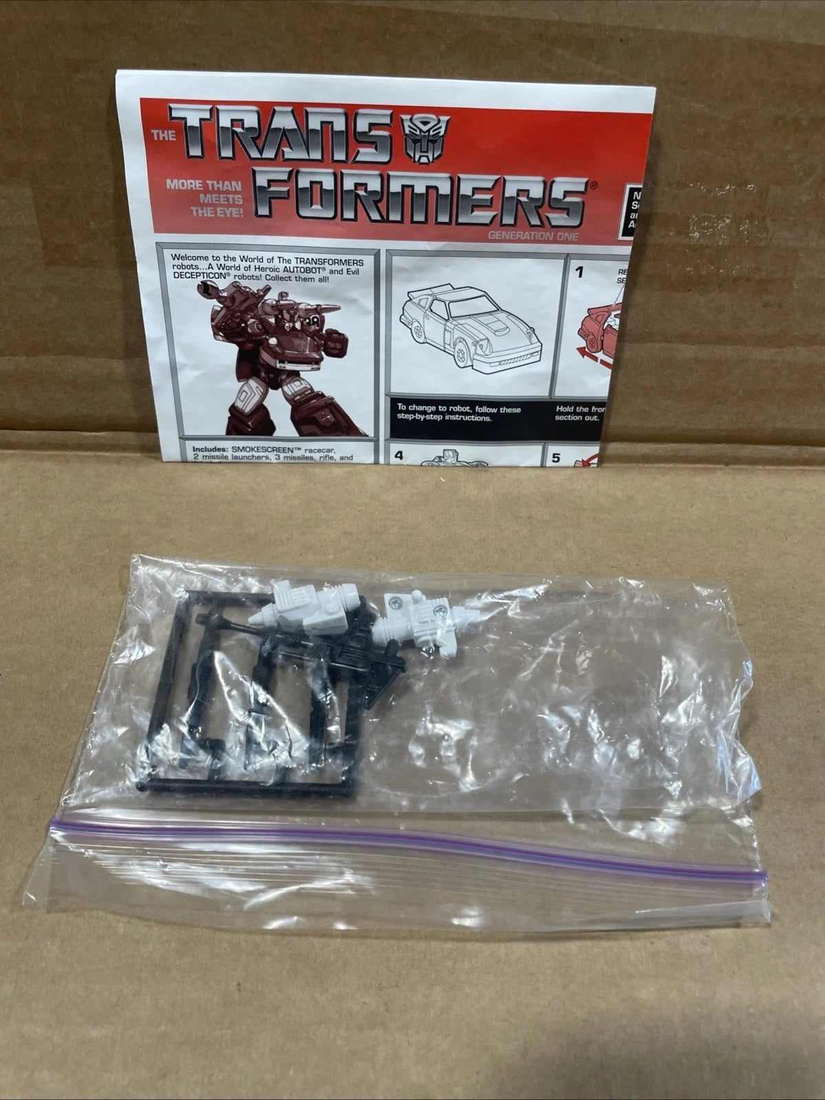 Smokescreen 1985 Vintage Hasbro G1 Transformers Action Figure W Manual