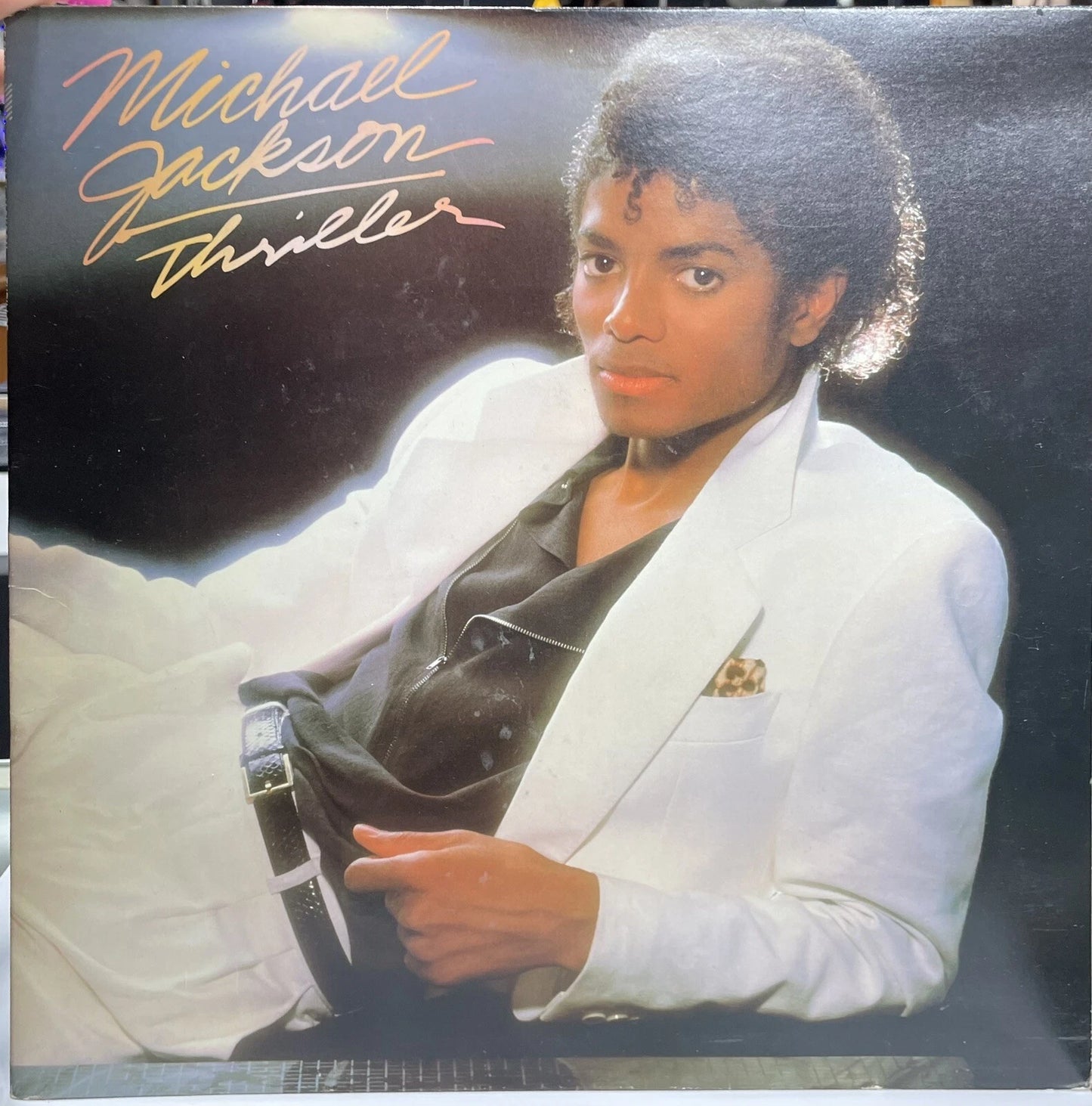 RARE - MICHAEL JACKSON THRILLER BACK COVER ERROR VINYL RECORD QE 38112 1st PRESS