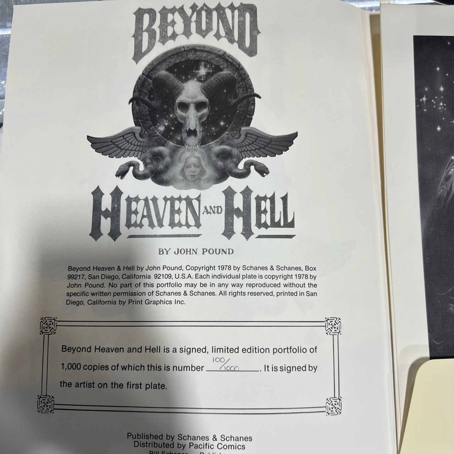 John Pound "Beyond Heaven And Hell" Artist's Portfolio limited 216/1000 Signed