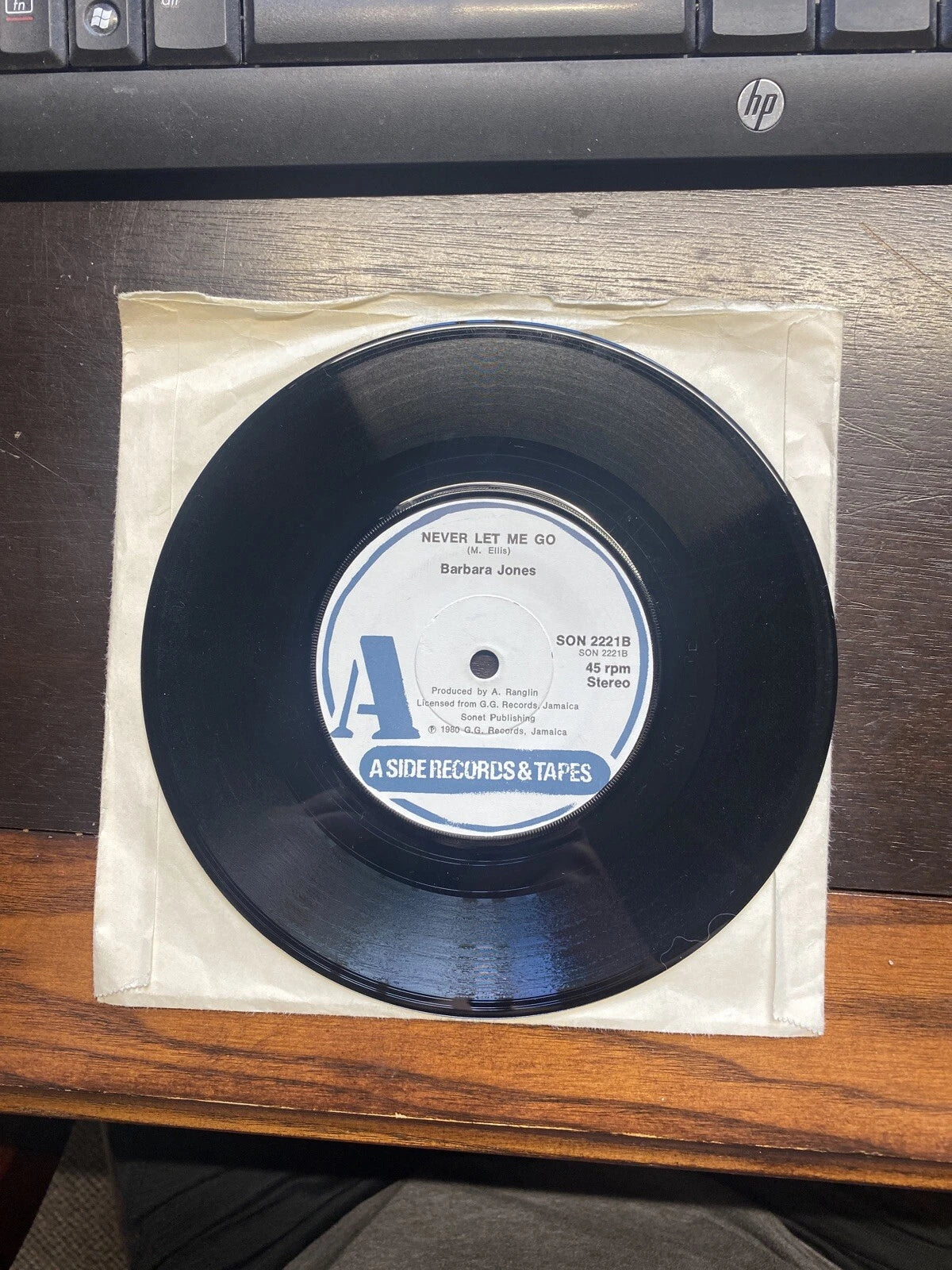 BARBARA JONES - JUST WHEN I NEEDED YOU MOST 7'' 1980 LISTEN UK 7”