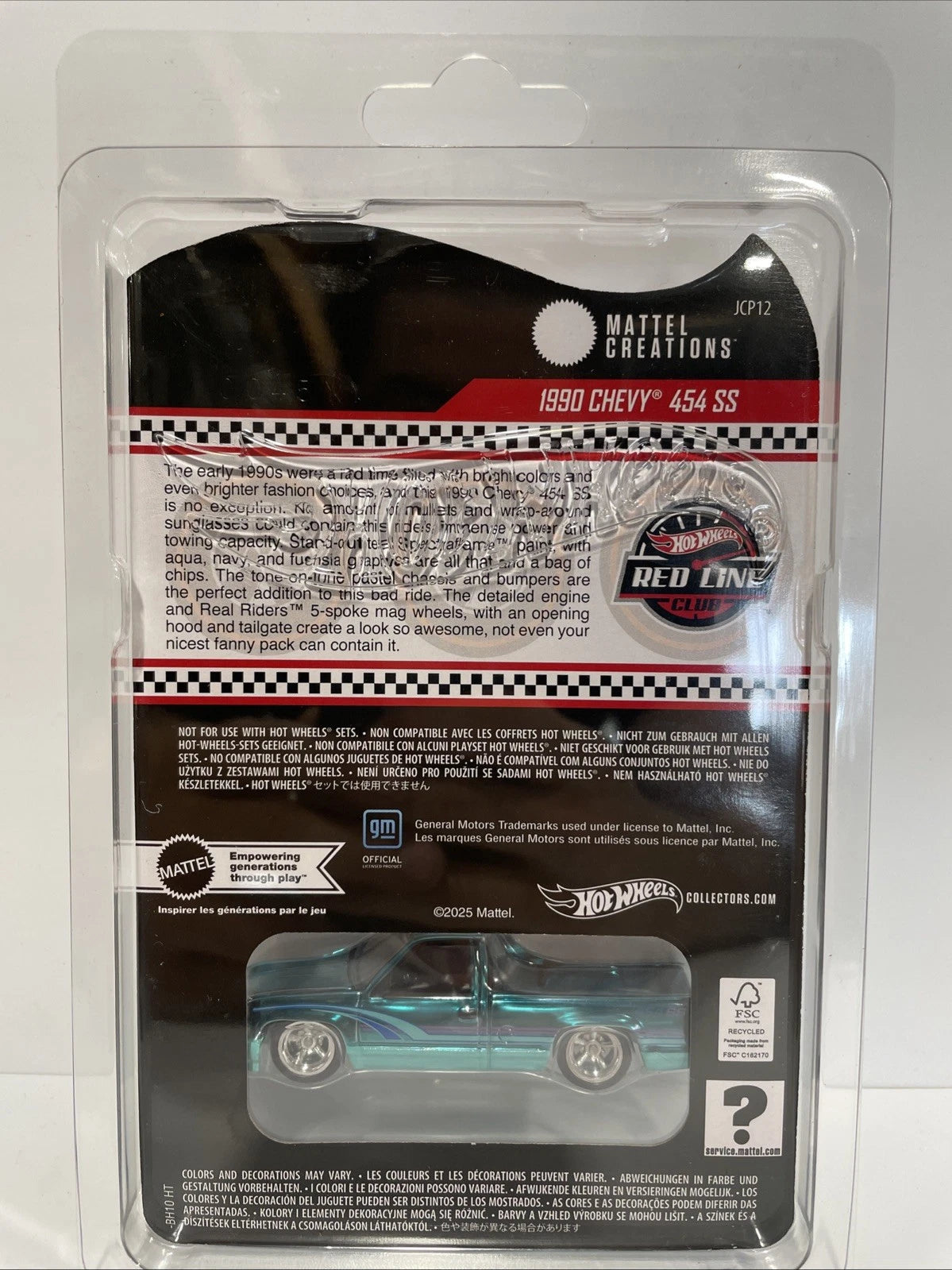 Hot Wheels 2025 Collectors RLC Exclusive 1990 Chevy 454 SS Teal W Protector