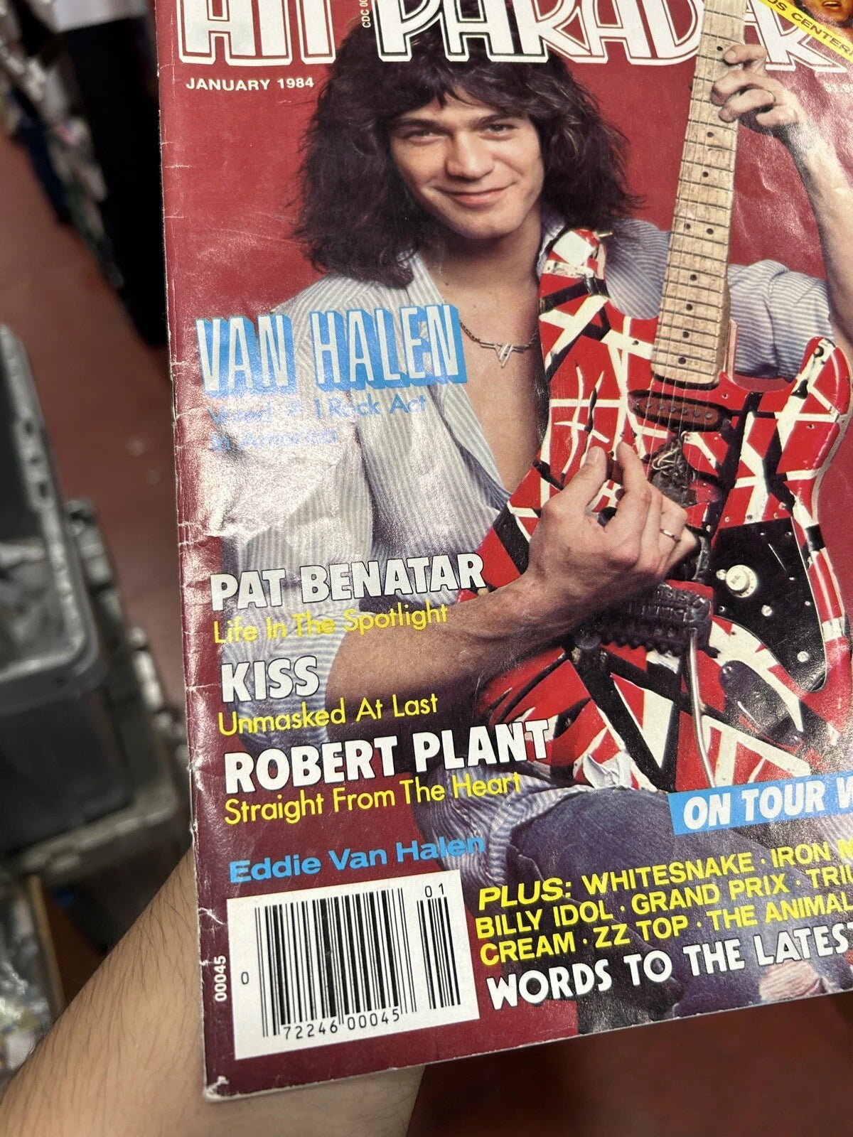 Eddie Van Halen Hit Parader Magazine January 1984 Scorpions, Sab, Kiss, Benatar