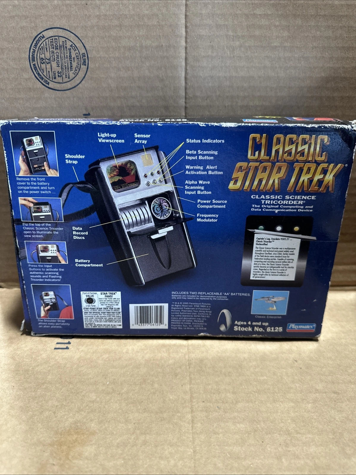 Playmates Classic Star Trek TOS Science Tricorder 1995 Open Box
