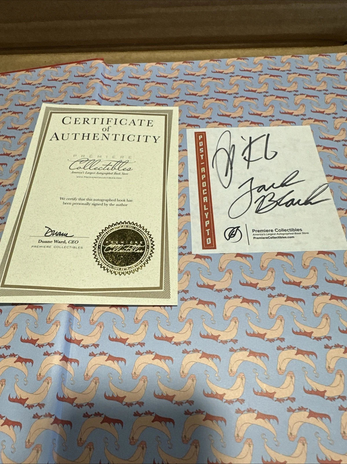 Tenacious D Signed Autograph Post-Apocalypto Book Jack Black Kyle Gass BAS COA