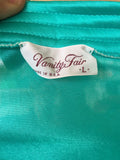 VTG VANITY FAIR New Old Stock W TAGS Retro Teal Satiny Smooth Night Gown