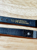 Vtg Hirsch Austrian Wild Boar Leather Open End Watch Band- 10mm H D 41