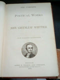 The Complete Poetical Works of John Greenleaf Whittier 1876 VTG Book Rare?