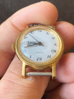 VTG wind-up day date TIMEX mens watch Gold Tone 1960s Watch