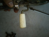 Vintage EKCO A&J White Wood Handle Hand Crank Egg Beater~Mixer~1923~ USA