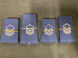 US Air Force Male Senior Master Sergeant E-7 Slip-On Shoulder Epaulets Lot of 8