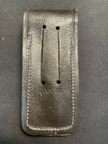 Vintage Pakistani Brown Folding Pocket Knife with Leather Pouch