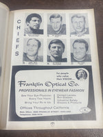 Vintage 1970 Oakland Raiders Football Program vs Kansas City Chiefs