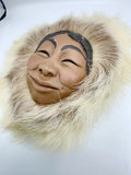 Vtg 1958 Alaskan Eskimo Handmade Art Mask Figure Lonnie H Temple native