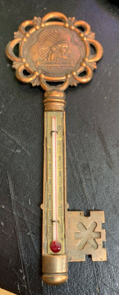 Vintage Chef Head Detroit Lakes Key Thermometer