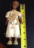 Vintage Indian Kitschy Doll 7.5” W Papoose Doll Intact w Baby Carrier