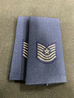 US Air Force Male First Master Sergeant E-7 Slip-On Shoulder Epaulets