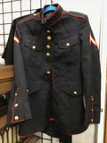 Vintage - Men’s Military Black with Red Piping Blazer - Stretch