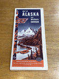 Vintage 1960 Map of Alaska and Western Canada