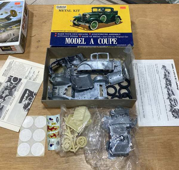 Vintage Gabriel Model A Coupe Metal Model Kit with Decals