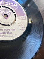 Johnny Angel Falling In Love Again UK 7" vinyl single record promo F13712