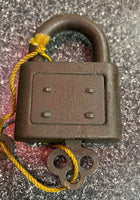 Vintage Brass Yale Lock With Key