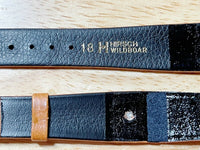 Vtg Hirsch Austrian Wild Boar Leather Open End Watch Band- 18mm H D 41