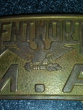 Wentworth Military Academy Brass Belt Buckle Vintage