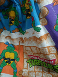Vintage - Handmade 80's Nickelodeon Teenage Mutant Ninja Turtles Fabric Curtain