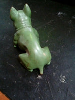 Vintage Authentic Green painted cast iron american bulldog? Dog