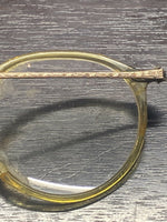 Vintage ART DECO Round Clear Eyeglasses 1/10 12K White Gold GF Wire Frame