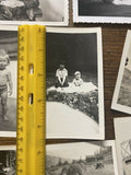 Vtg 19 -Black & White Photos American Family On Vacation National Parks Monumwnt