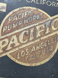 Vtg 1944 Pacific Pump Work Copper Sign-Back Side Engraved W Army Air Force Award