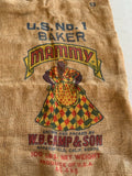Vintage Burlap Bag Sack D.M. Camp & Sons MAMMY Brand Bakersfield CA Potatoes