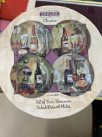 Sakura Classico Salad Dessert Accent Plates Silvia Vassileva Wine Bistro Set 4