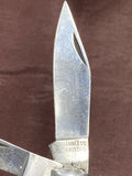 Vtg Wood Handle Barlow Folding Pocket Knife 3.5 Double Blade