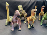 Vintage Custom Lot Of Seven Various Assorted 1993 Safari LTD Dinosaur Toys Cool!